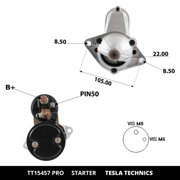 51LfwicB61L._SL1080_.jpg TT15457 PRO, Motor de arranque, 12V, 1KW