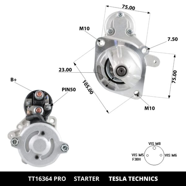 51QU85IL73L._SL1080_.jpg TT16364 PRO, Motor de arranque, 12V, 1.8KW
