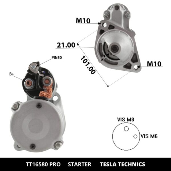TT16580 PRO, Motor de arranque, 12V, 1.8KW