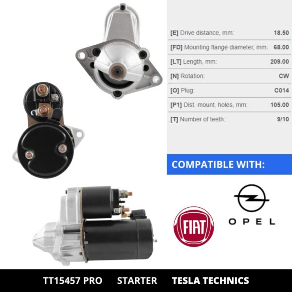 611oiZ2tG5L._SL1080_.jpg TT15457 PRO, Motor de arranque, 12V, 1KW