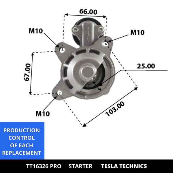 TT16326 PRO, Motor de arranque, 12V, 1.4KW