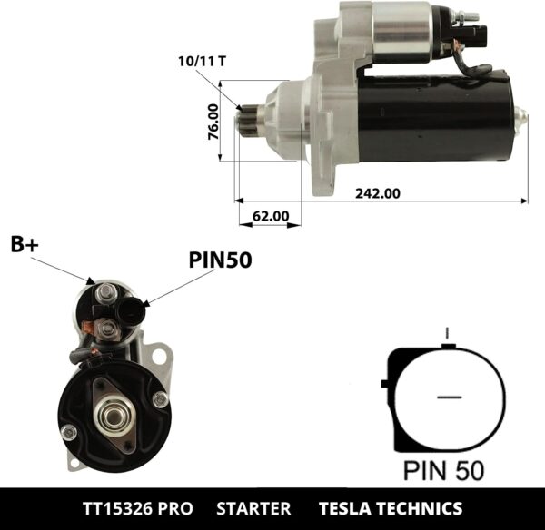 TT15326 PRO, Motor de arranque, 12V, 2KW