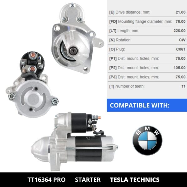 61kragx4y5L._SL1080_.jpg TT16364 PRO, Motor de arranque, 12V, 1.8KW