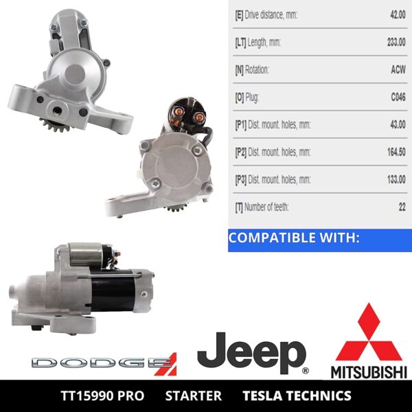 TT15990 PRO, Motor de arranque, 12V, 2KW