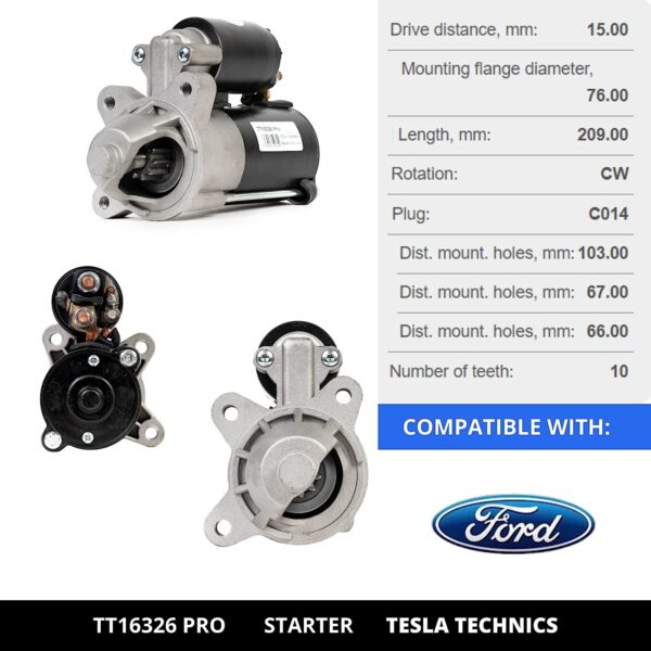TT16326 PRO, Motor de arranque, 12V, 1.4KW