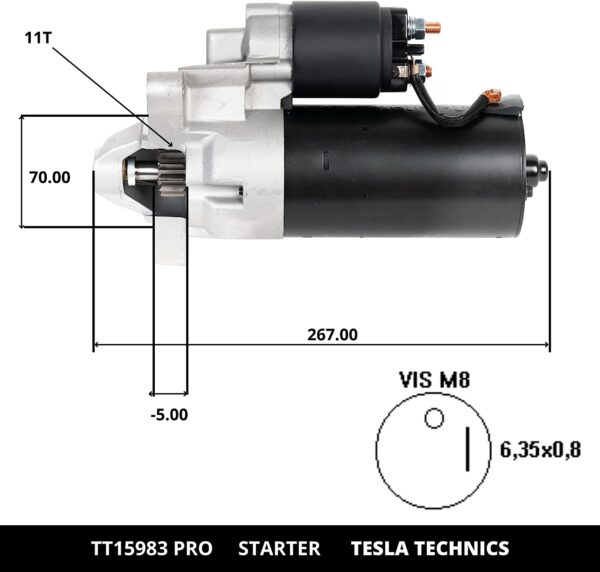 TT15983 PRO, Motor de arranque, 12V, 1.7KW
