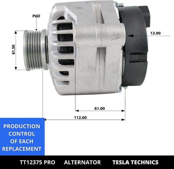 TT12375 PRO, Alternador, 12V, 120A