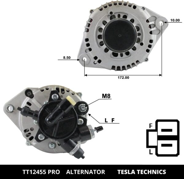 TT12455 PRO, Alternador, 12V, 100A