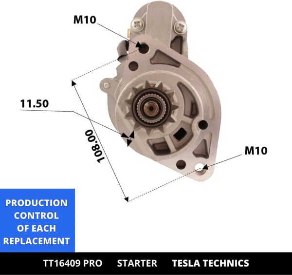 TT16409 PRO, Motor de arranque, 12V, 2KW