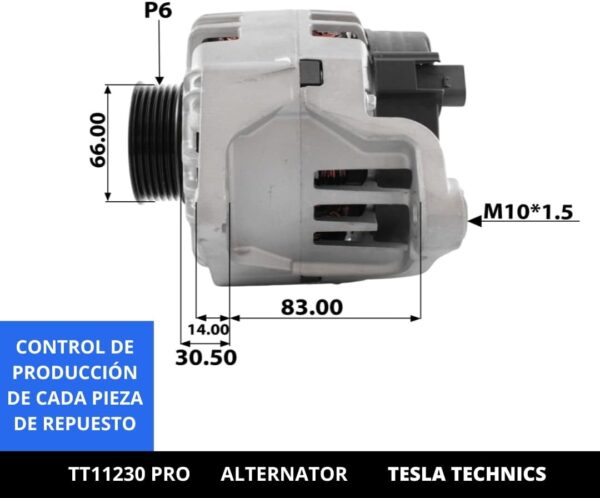 TT11230 PRO, Alternador, 12V, 120A