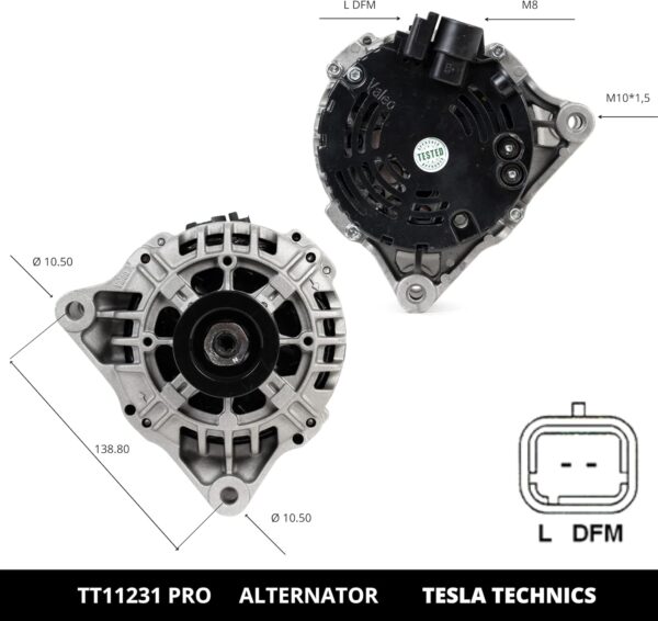 TT11231 PRO, Alternador, 12V, 90A