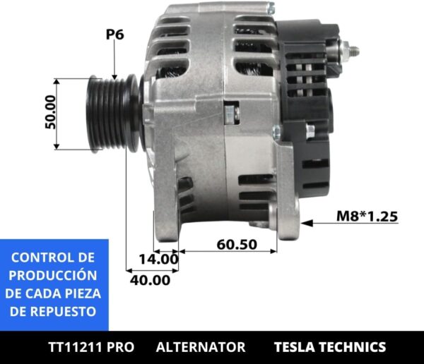 TT11240 PRO, Alternador, 12V, 150A