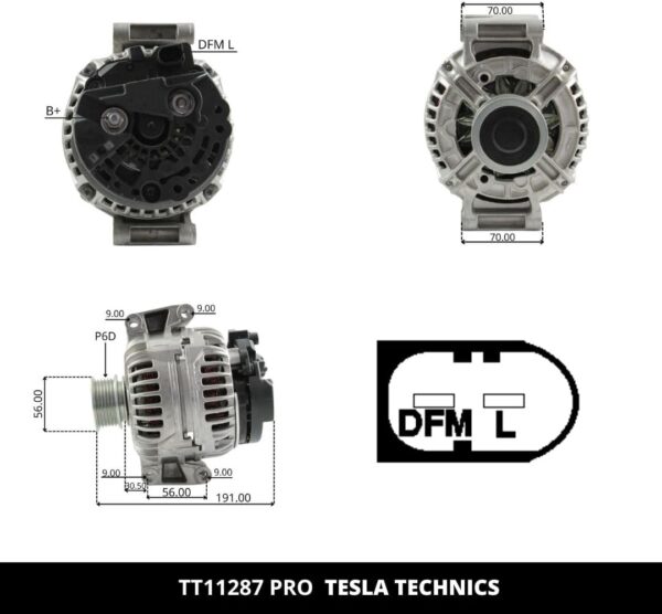 TT11287 PRO, Alternador, 12V, 140A
