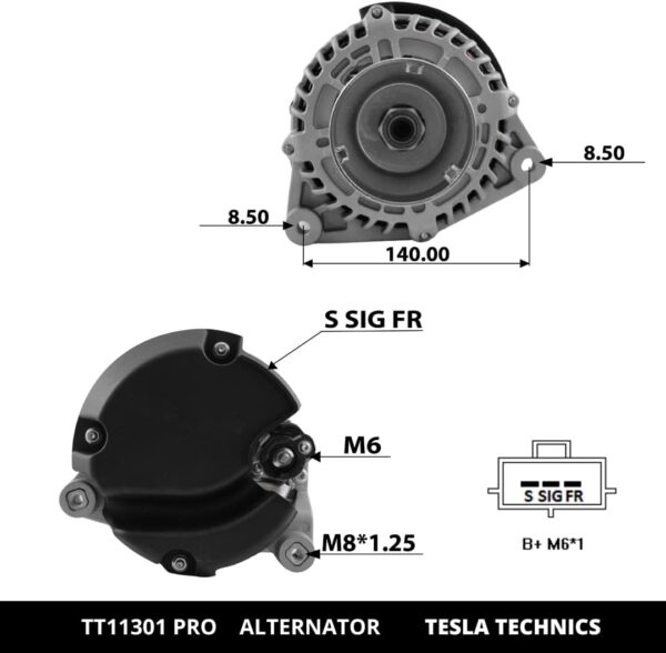 TT11301 PRO, Alternador, 12V, 125A