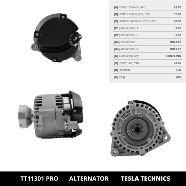 TT11301 PRO, Alternador, 12V, 125A