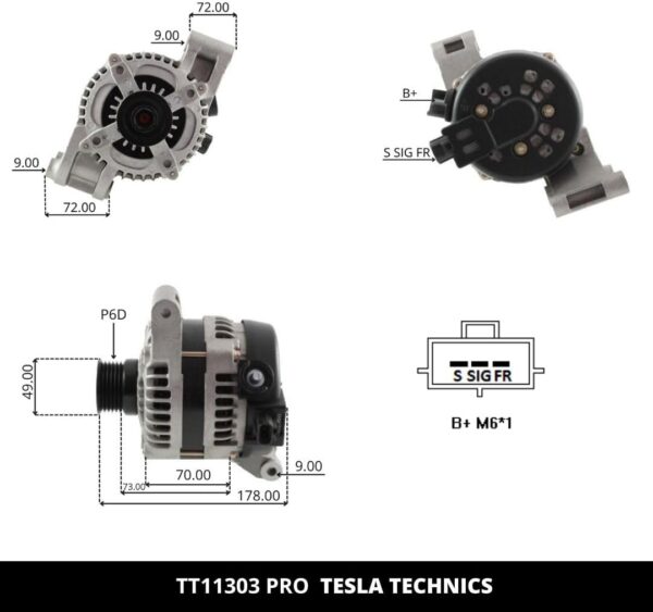 TT11303 PRO, Alternador, 12V, 120A