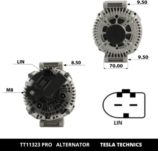 TT11323 PRO, Alternador, 12V, 180A