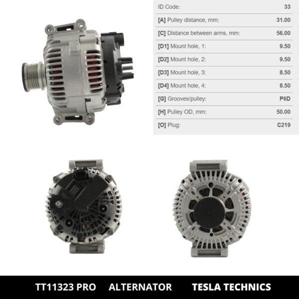 TT11323 PRO, Alternador, 12V, 180A