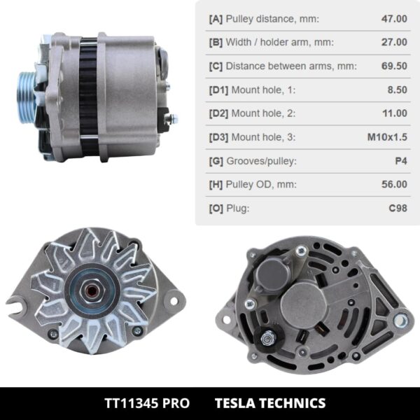 TT1134520PRO_4.jpg TT11345 PRO, Alternador, 12V, 50A