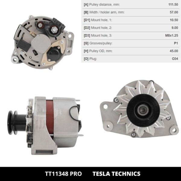 TT11348 PRO, Alternador, 12V, 65A