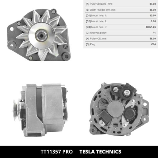 TT11357 PRO, Alternador, 12V, 90A
