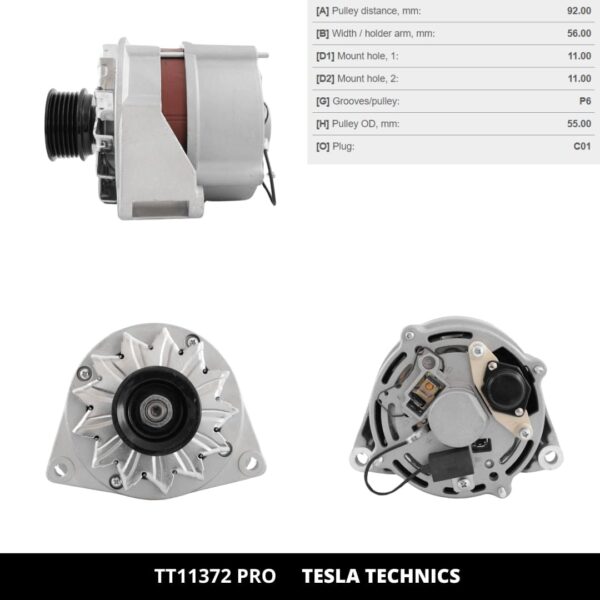 TT11372 PRO, Alternador, 12V, 70A