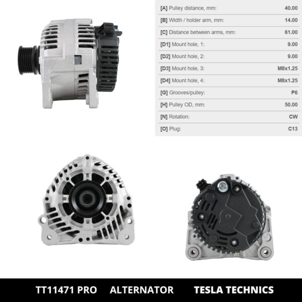TT11471 PRO, Alternador, 12V, 90A