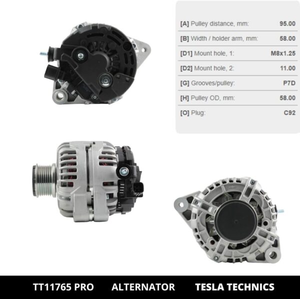 TT11765 PRO, Alternador, 12V, 80A