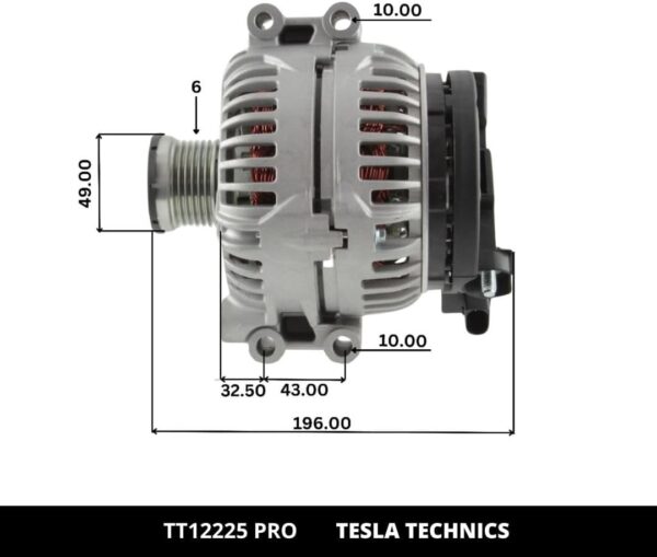 TT12225 PRO, Alternador, 12V, 145A