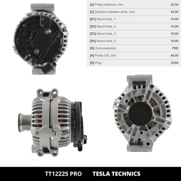 TT12225 PRO, Alternador, 12V, 145A