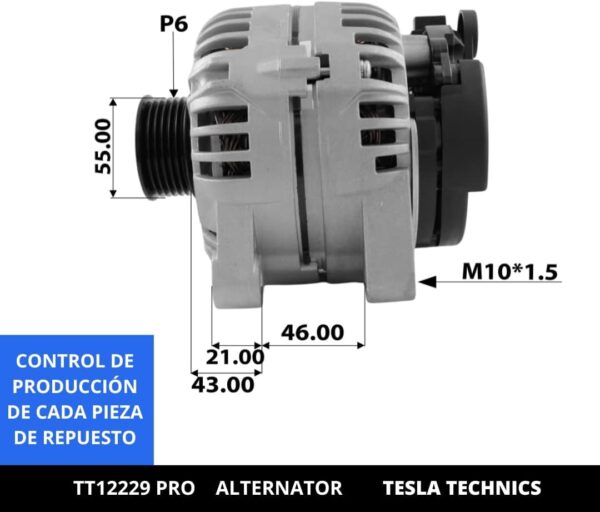 TT12229 PRO, Alternador, 12V, 150A