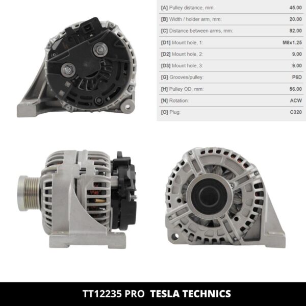 TT12235 PRO, Alternador, 12V, 140A