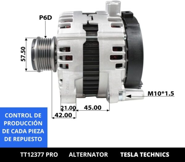 TT12377 PRO, Alternador, 12V, 180A