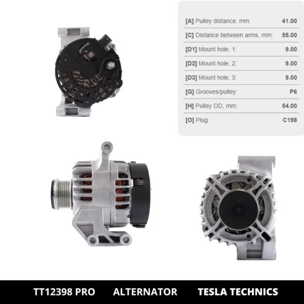 TT12398 PRO, Alternador, 12V, 100A