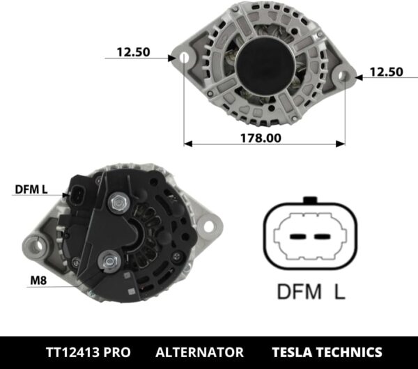 TT12413 PRO, Alternador, 12V, 140A
