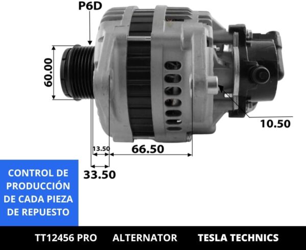 TT12456 PRO, Alternador, 12V, 110A