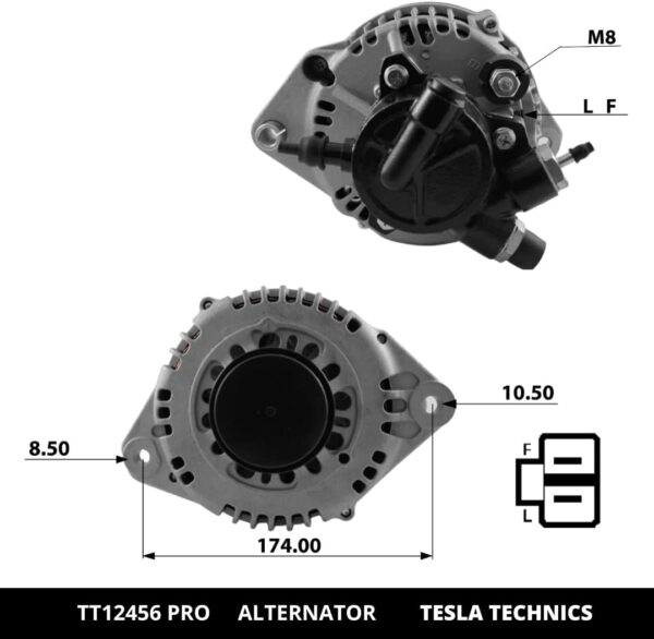 TT12456 PRO, Alternador, 12V, 110A