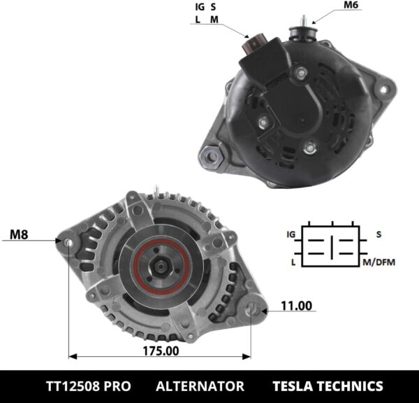 TT12508 PRO, Alternador, 12V, 100A