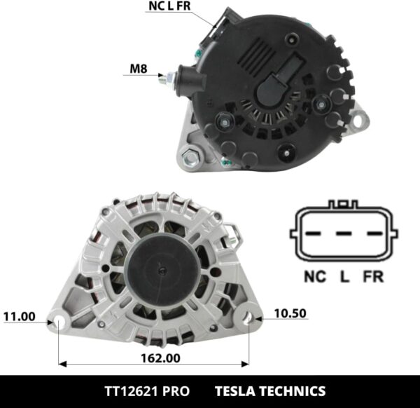TT12621 PRO, Alternador, 12V, 130A