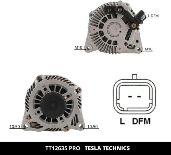 TT12635 PRO, Alternador, 12V, 180A