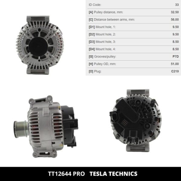 TT12644 PRO, Alternador, 12V, 180A
