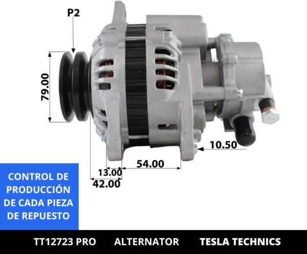 TT12723 PRO, Alternador, 12V, 75A