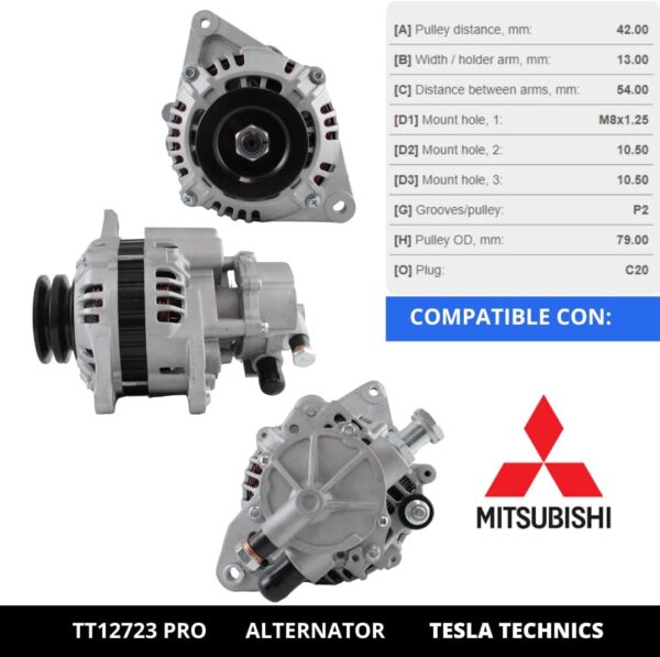 TT12723 PRO, Alternador, 12V, 75A