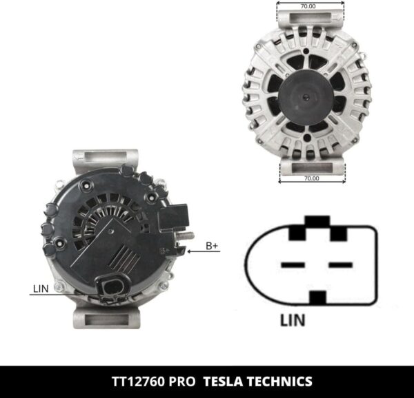 TT12760 PRO, Alternador, 12V, 180A