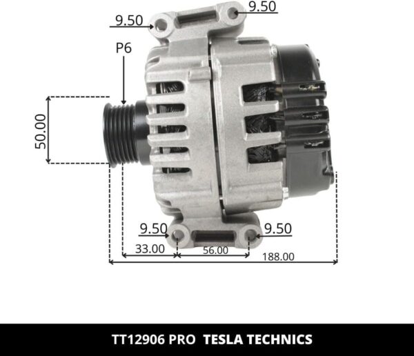 TT12906 PRO, Alternador, 12V, 200A