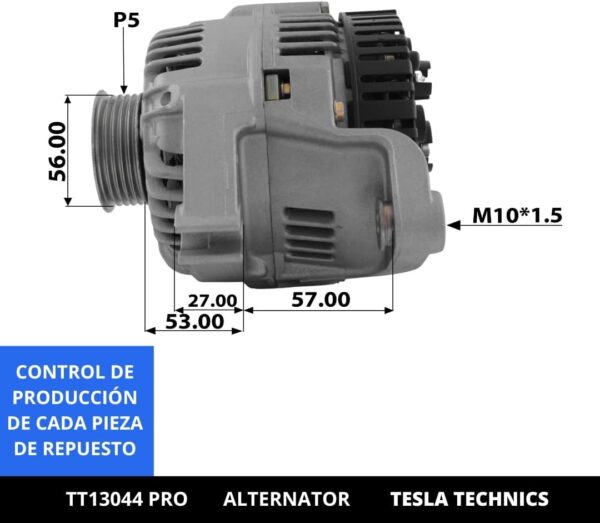 TT13044 PRO, Alternador, 12V, 80A