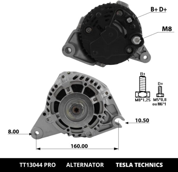 TT13044 PRO, Alternador, 12V, 80A