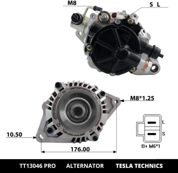 TT13046 PRO, Alternador, 12V, 65A
