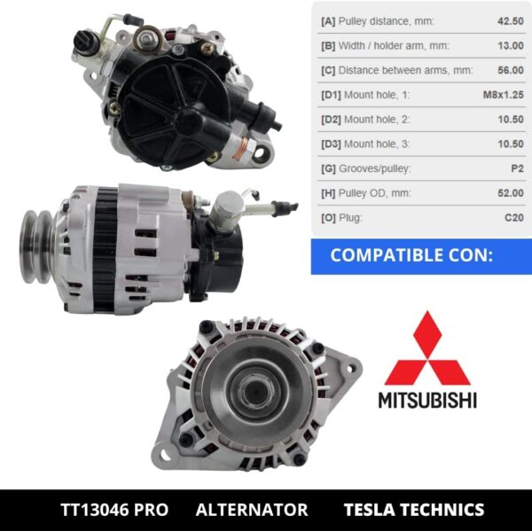 TT13046 PRO, Alternador, 12V, 65A