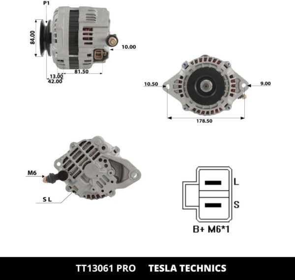 TT13061 PRO, Alternador, 12V, 100A
